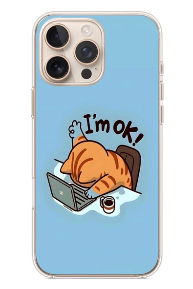 Le Balvo İphone 16 Pro Max Uyumlu l'M Ok Baskılı Silikon Kılıf ürün görseli 1