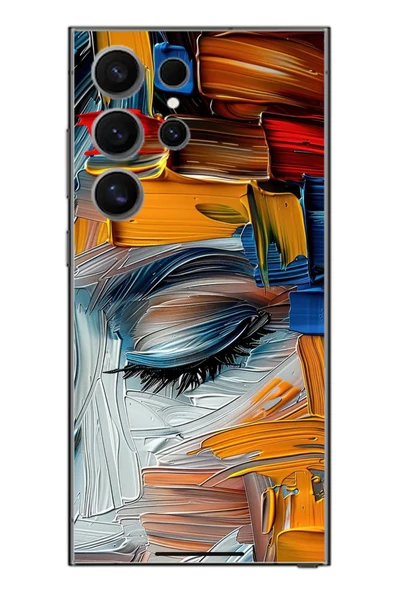 Le Balvo Samsung Galaxy S24 Ultra Uyumlu Göz Boyama Fırçaları Baskılı Silikon Kılıf ürün görseli 1