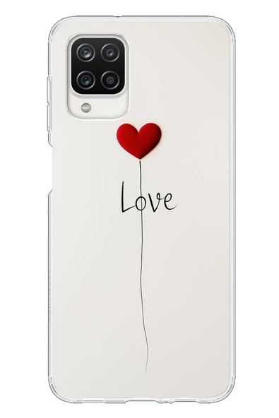 Le Balvo Samsung Galaxy A12 Uyumlu Love Aşk Baskılı Silikon Kılıf ürün görseli 1