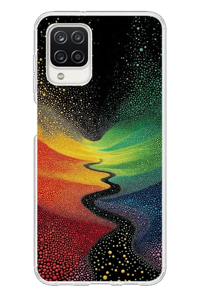 Le Balvo Samsung Galaxy A12 Uyumlu Renkli Yollar Baskılı Silikon Kılıf ürün görseli 1
