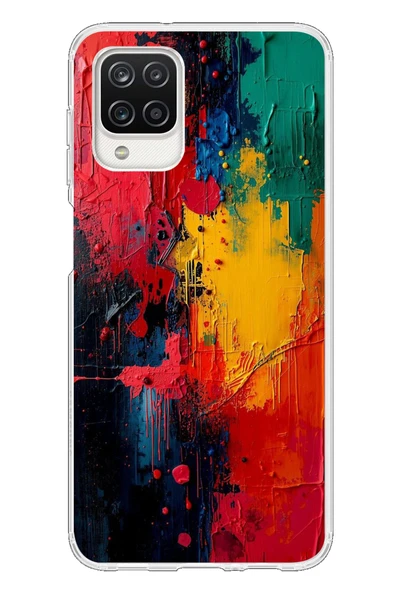 Le Balvo Samsung Galaxy A12 Uyumlu Renklerin Dansı Baskılı Silikon Kılıf ürün görseli 1