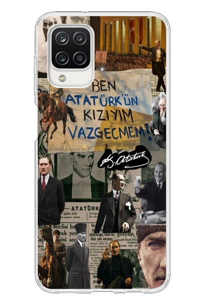 Le Balvo Samsung Galaxy A12 Uyumlu Ben Atatürk Kızıyım Baskılı Silikon Kılıf ürün görseli 1