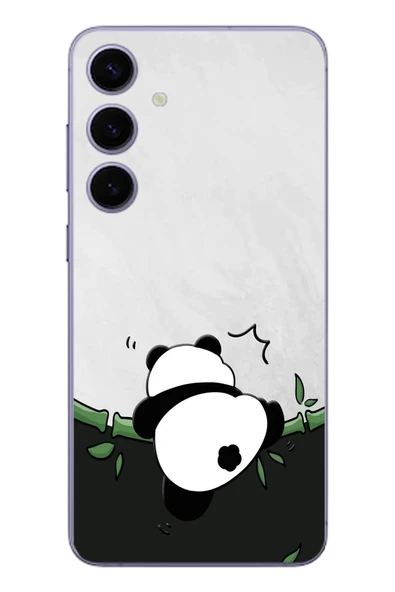 Le Balvo Samsung Galaxy S24 Plus Uyumlu Bambuya Çıkan Panda Baskılı Silikon Kılıf ürün görseli 1
