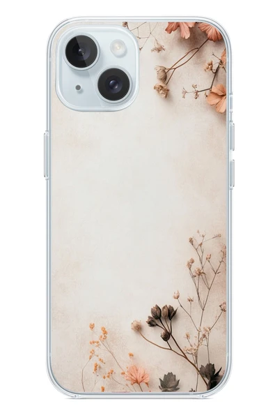 Le Balvo İphone 15 Uyumlu Kuru Dallar Baskılı Silikon Kılıf ürün görseli 1