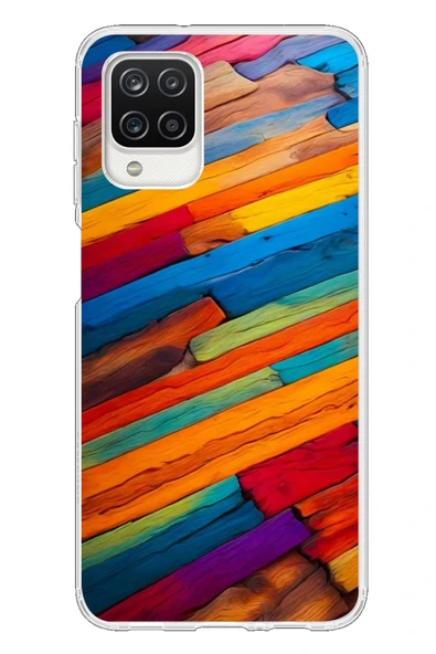 Le Balvo Samsung Galaxy A12 Uyumlu Renk Geçişleri Baskılı Silikon Kılıf ürün görseli 1