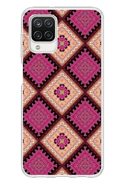 Le Balvo Samsung Galaxy A12 Uyumlu Pembe Yavrusu Motifleri Baskılı Silikon Kılıf ürün görseli 1