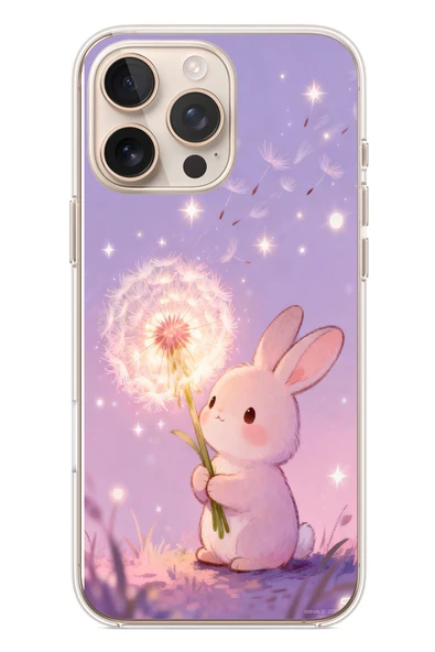 Le Balvo İphone 16 Pro Max Uyumlu Büyülü Tavşan Baskılı Silikon Kılıf ürün görseli 1