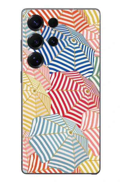 Le Balvo Samsung Galaxy S25 Ultra Uyumlu Şemsiyeler Baskılı Silikon Kılıf ürün görseli 1
