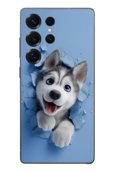 Le Balvo Samsung Galaxy S25 Ultra Uyumlu Sibirya Kurdu Baskılı Silikon Kılıf ürün görseli 1
