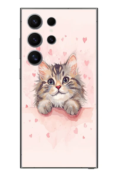 Le Balvo Samsung Galaxy S24 Ultra Uyumlu Benim Kedim Baskılı Silikon Kılıf ürün görseli 1