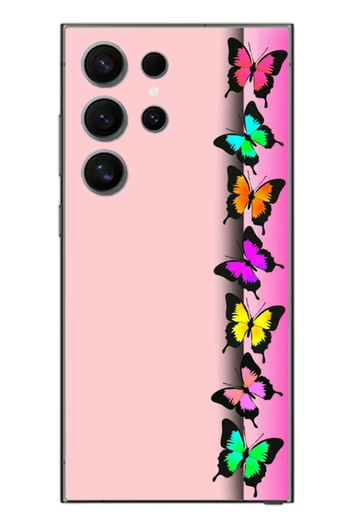 Le Balvo Samsung Galaxy S24 Ultra Uyumlu Kelebeklerin Rüyası Baskılı Silikon Kılıf ürün görseli 1