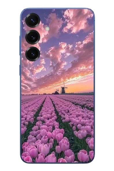 Le Balvo Samsung Galaxy S25 Plus Uyumlu Lale Bahçesi Baskılı Silikon Kılıf ürün görseli 1