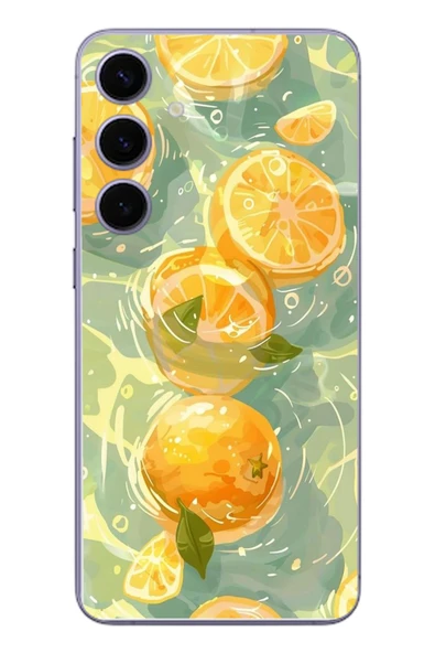 Le Balvo Samsung Galaxy S24 Plus Uyumlu Limonlar Pastel Baskılı Silikon Kılıf ürün görseli 1