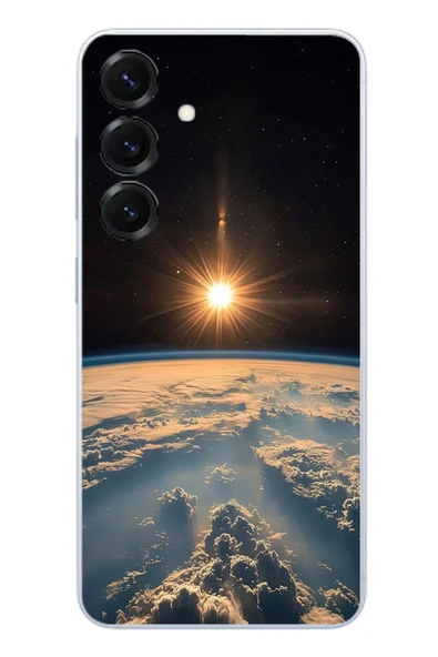 Le Balvo Samsung Galaxy S25 Uyumlu Uzay Günbatımı Baskılı Silikon Kılıf ürün görseli 1