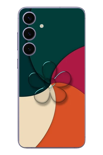 Le Balvo Samsung Galaxy S24 Plus Uyumlu Modern Yonca Renkleri Baskılı Silikon Kılıf ürün görseli 1