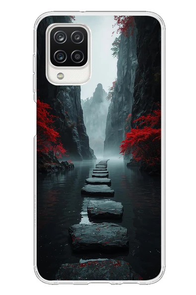 Le Balvo Samsung Galaxy A12 Uyumlu Karanlık Yolu Baskılı Silikon Kılıf ürün görseli 1