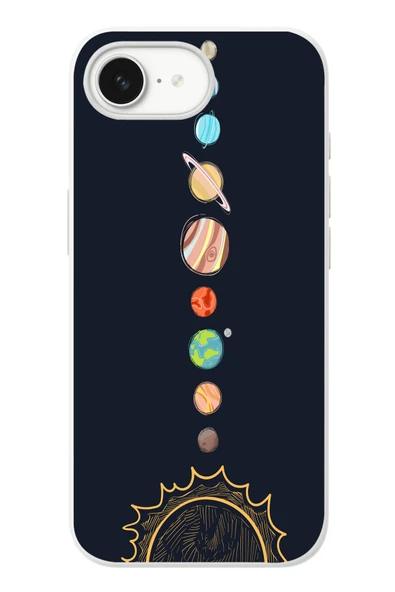 Le Balvo İphone 16e Uyumlu Gezegenler Baskılı Silikon Kılıf ürün görseli 1