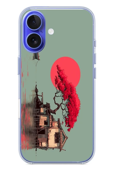Le Balvo İphone 16 Uyumlu Sahil Evi Baskılı Silikon Kılıf ürün görseli 1