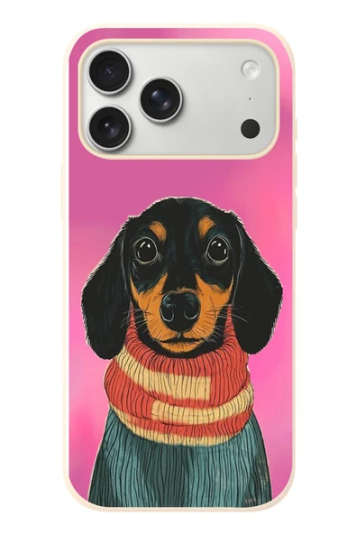 Le Balvo İphone 17 Pro Max Uyumlu Sevimli Siyah Köpek Baskılı Silikon Kılıf ürün görseli 1