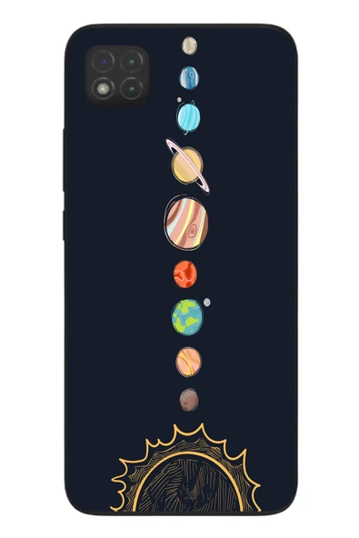 Le Balvo Redmi 9C Uyumlu Gezegenler Baskılı Silikon Kılıf ürün görseli 1