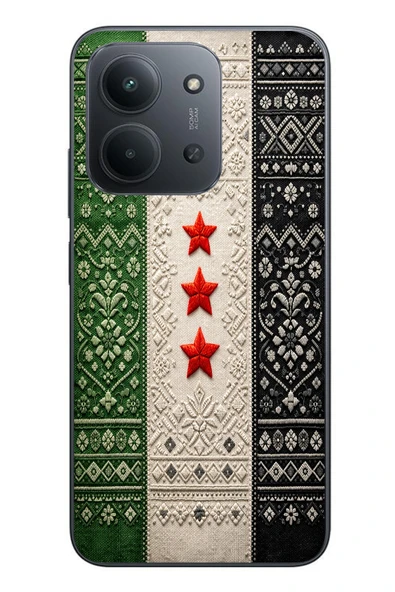 Le Balvo Redmi 15C Uyumlu Suriye Bayrağı Dokuma Baskılı Silikon Kılıf ürün görseli 1