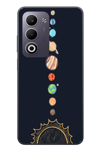 Le Balvo Oppo A5 4G Uyumlu Gezegenler Baskılı Silikon Kılıf ürün görseli 1