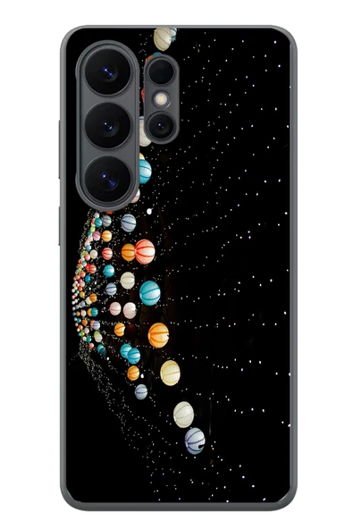 Le Balvo Samsung Galaxy S26 Ultra Uyumlu Gezegenlerin Dansı Baskılı Silikon Kılıf ürün görseli 1