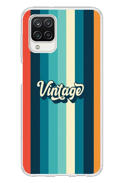 Le Balvo Samsung Galaxy A12 Uyumlu Vintage Baskılı Silikon Kılıf ürün görseli 1