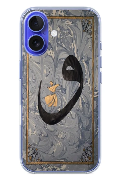 Le Balvo İphone 16 Uyumlu Vav Harfi Gri Baskılı Silikon Kılıf ürün görseli 1