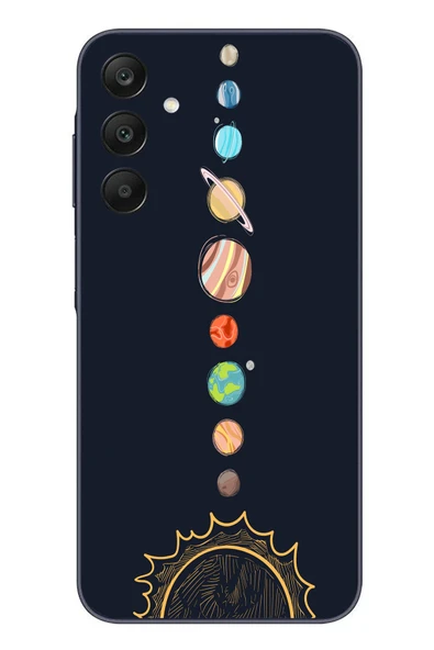 Le Balvo Samsung Galaxy A25 Uyumlu Gezegenler Baskılı Silikon Kılıf ürün görseli 1