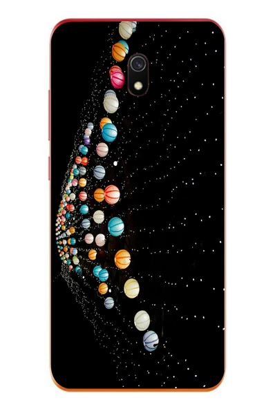 Le Balvo Redmi 8A Uyumlu Gezegenlerin Dansı Baskılı Silikon Kılıf ürün görseli 1