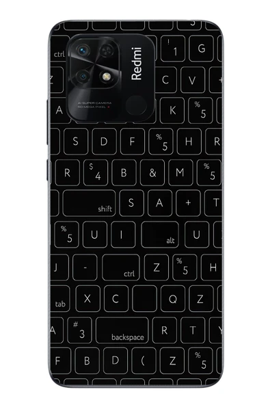 Le Balvo Redmi 10C Uyumlu Klavye Tuşları Baskılı Silikon Kılıf ürün görseli 1