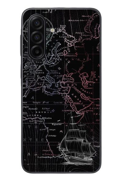 Le Balvo Samsung Galaxy A17 Uyumlu Denizci Dünya Haritası Baskılı Silikon Kılıf ürün görseli 1