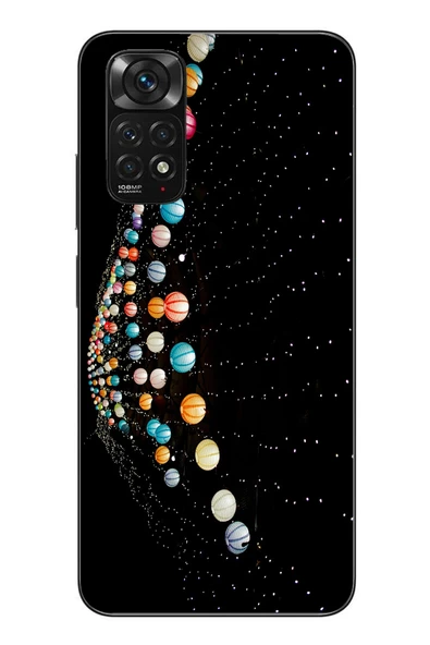 Le Balvo Redmi Note 11 - 11s Uyumlu Gezegenlerin Dansı Baskılı Silikon Kılıf ürün görseli 1