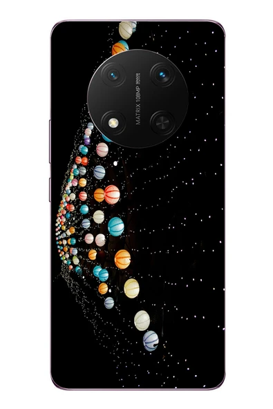 Le Balvo Honor Magic 7 Lite Uyumlu Gezegenlerin Dansı Baskılı Silikon Kılıf ürün görseli 1