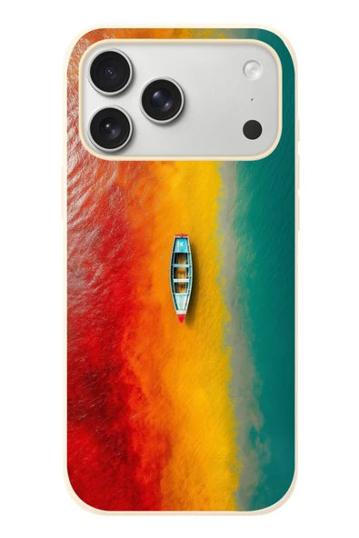 Le Balvo İphone 17 Pro Max Uyumlu Rengarenk Tekne Baskılı Silikon Kılıf ürün görseli 1