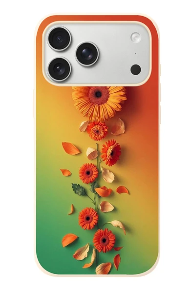Le Balvo İphone 17 Pro Max Uyumlu Ayçiçeği Bükleleri Baskılı Silikon Kılıf ürün görseli 1