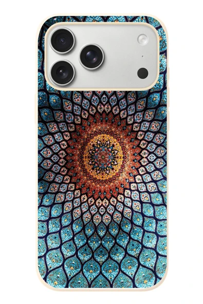 Le Balvo İphone 17 Pro Max Uyumlu İran Dokuması Baskılı Silikon Kılıf ürün görseli 1