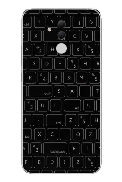 Le Balvo Huawei Mate 20 Lite Uyumlu Klavye Tuşları Baskılı Silikon Kılıf ürün görseli 1