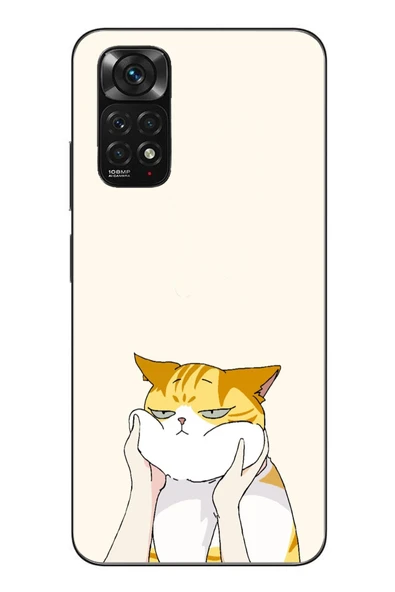 Le Balvo Redmi Note 11 - 11s Uyumlu Sarı Kedi Yanakları Baskılı Silikon Kılıf ürün görseli 1