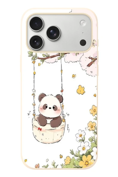 Le Balvo İphone 17 Pro Max Uyumlu Sallanan Panda Baskılı Silikon Kılıf ürün görseli 1