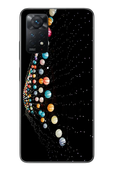 Le Balvo Redmi Note 11 Pro 4G Uyumlu Gezegenlerin Dansı Baskılı Silikon Kılıf ürün görseli 1