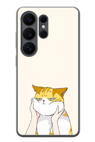 Le Balvo Samsung Galaxy S26 Ultra Uyumlu Sarı Kedi Yanakları Baskılı Silikon Kılıf ürün görseli 1