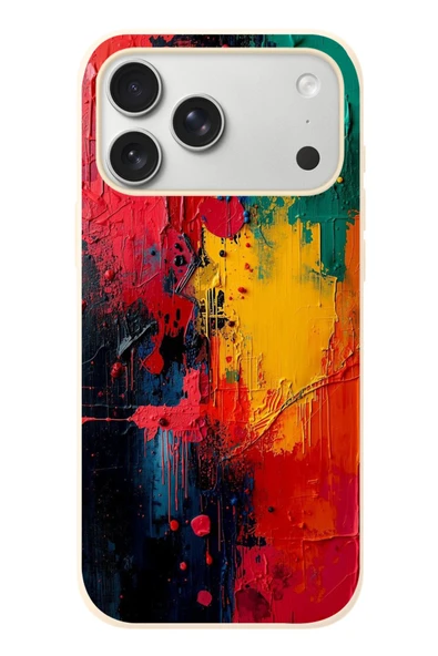 Le Balvo İphone 17 Pro Max Uyumlu Renklerin Dansı Baskılı Silikon Kılıf ürün görseli 1