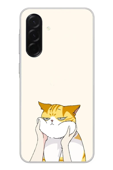 Le Balvo Samsung Galaxy A36 Uyumlu Sarı Kedi Yanakları Baskılı Silikon Kılıf ürün görseli 1