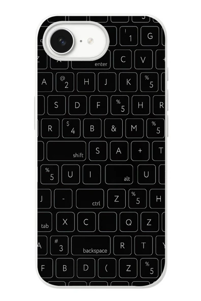 Le Balvo İphone 16e Uyumlu Klavye Tuşları Baskılı Silikon Kılıf ürün görseli 1