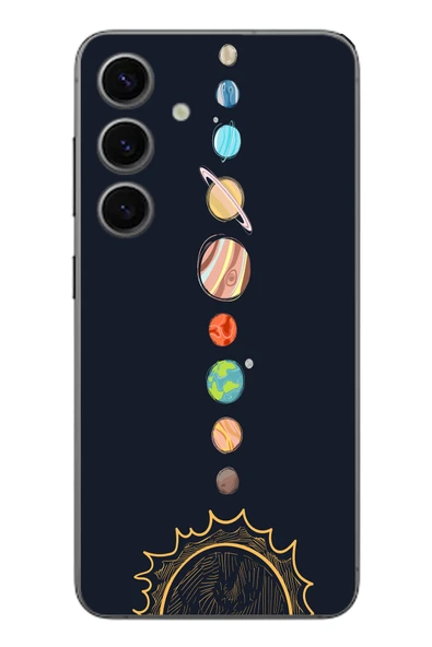 Le Balvo Samsung Galaxy S24 Uyumlu Gezegenler Baskılı Silikon Kılıf ürün görseli 1