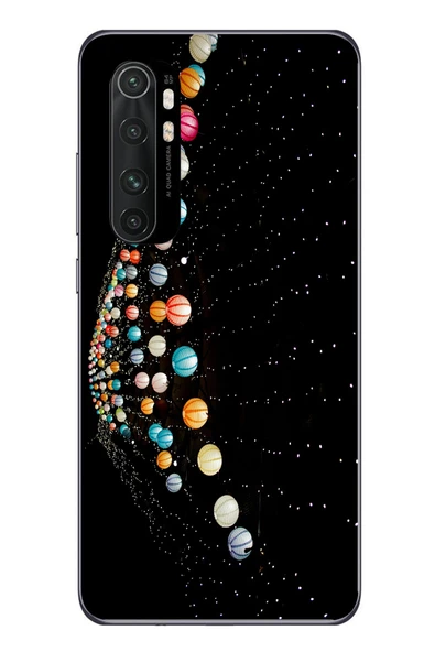 Le Balvo Xiaomi Mi 10 Lite Uyumlu Gezegenlerin Dansı Baskılı Silikon Kılıf ürün görseli 1