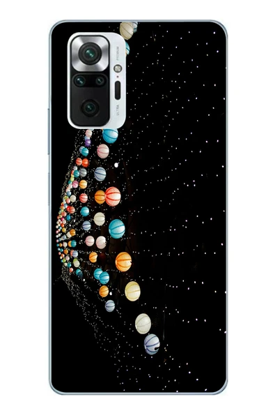 Le Balvo Redmi Note 10 Pro Uyumlu Gezegenlerin Dansı Baskılı Silikon Kılıf ürün görseli 1