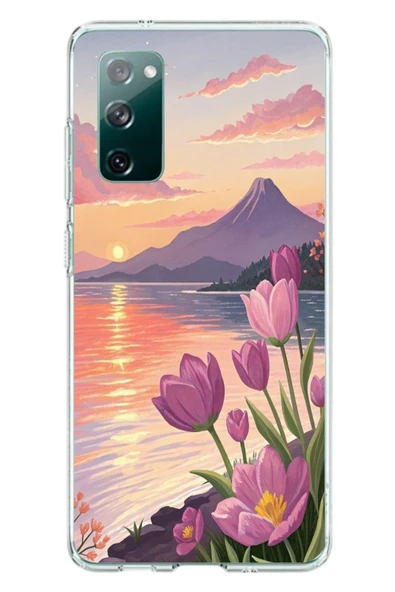 Le Balvo Samsung Galaxy S20 FE Uyumlu Çiçek Yağlı Boya Baskılı Silikon Kılıf ürün görseli 1